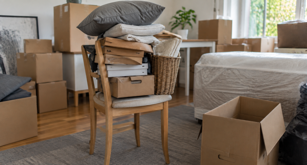Chairs as temporary storage