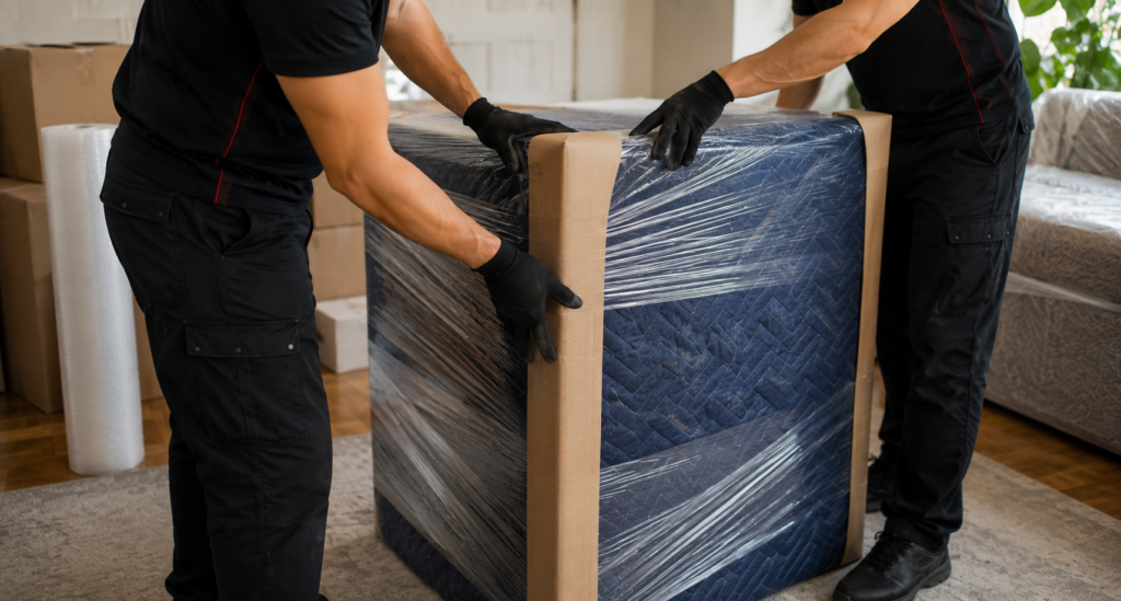 using corner protection for furniture packing